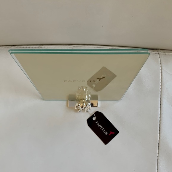 Papyrus Glass photo frame with silver bear base - Picture 3 of 4